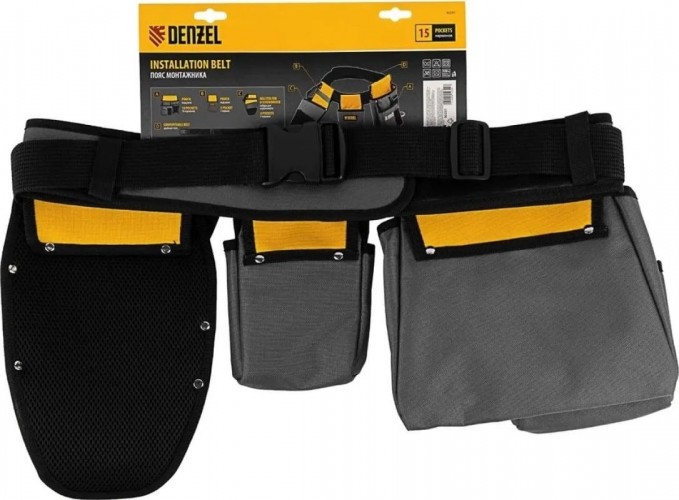 Сумка поясная Denzel 90291 кобура для шуруповерта - изображение 2