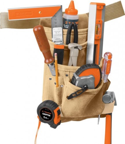 Сумка поясная для инструмента TRUPER POCA-12 из кожи, 12 отделений 11536 11536