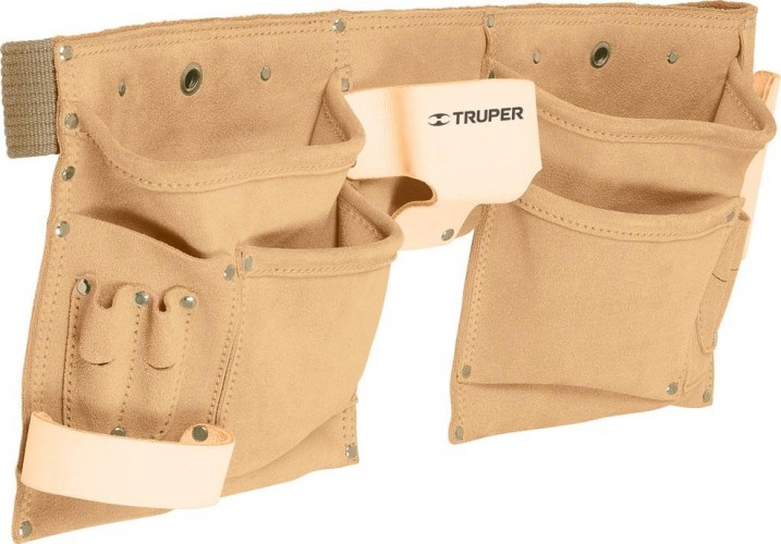 Сумка поясная для инструмента TRUPER POCA-13 из кожи, 13 отделений 11537 11537