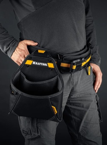 Сумка поясная KRAFTOOL KP-12 с креплением FastClip, 12 карманов, 260х340 мм 38774 - изображение 4
