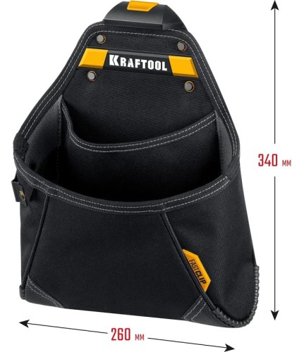 Сумка поясная KRAFTOOL KP-12 с креплением FastClip, 12 карманов, 260х340 мм 38774 - изображение 5