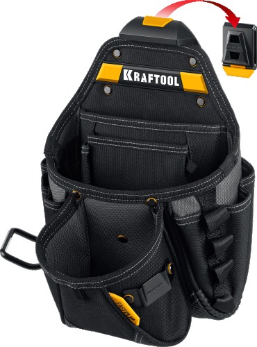 Сумка поясная KRAFTOOL KP-27 с креплением FastClip, 27 карманов, 350х260 мм 38773 - изображение 4
