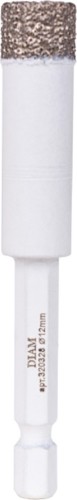 Сверло алмазное DIAM 12x35x1/4 HEX-E Extra Line V-TECH (в спекание) 320328