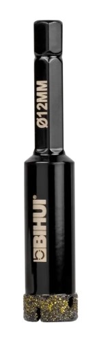 Сверло алмазное для мокрого сверления BIHUI 12 х 25мм по стеклу и керамике DBW12