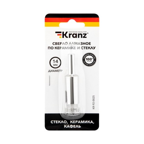Сверло алмазное Kranz KR-92-0025 14 мм по керамограниту, керамике и стеклу - изображение 3