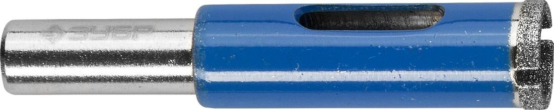 Сверло алмазное ЗУБР ПРОФЕССИОНАЛ трубчатое по стеклу и кафелю, d=10 мм, зерно р 100 29860-10