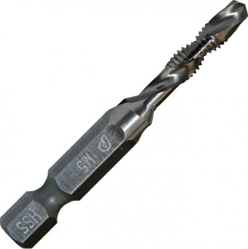 Сверло метчик ПРАКТИКА 5х0.8х54 мм HEX 1/4' (774-986) 774-986