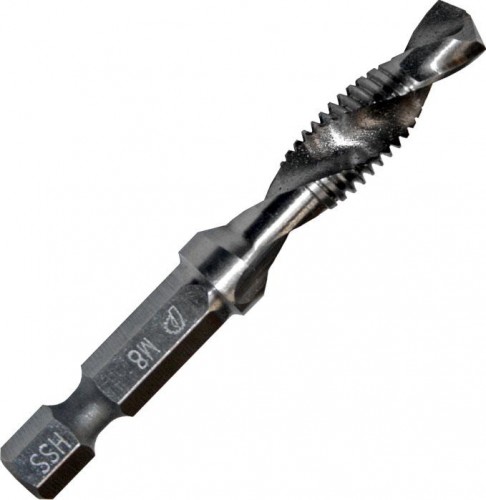 Сверло метчик ПРАКТИКА 8х1.25х64 мм HEX 1/4' (775-006) 775-006