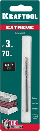 Сверло по бетону KRAFTOOL EXTREME 3х70 мм 3-х гранный хвостовик 29166-070-03