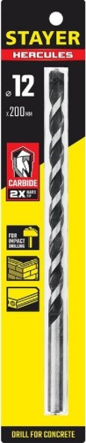 Сверло по бетону STAYER PROFESSIONAL ударное, 12x200мм 2915-200-12 - изображение 2