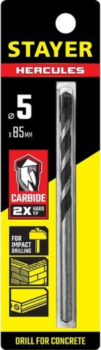 Сверло по бетону STAYER PROFESSIONAL ударное, 5x85мм 2915-085-05 - изображение 2