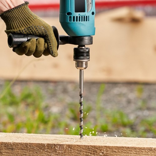 Сверло по дереву Kranz 10х230 мм винтовое, шестигр. хвост. KR-91-0692 - изображение 4