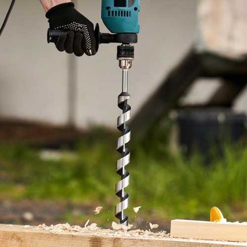 Сверло по дереву Kranz 35х460 мм винтовое, шестигр. хвост. KR-91-0725 - изображение 4