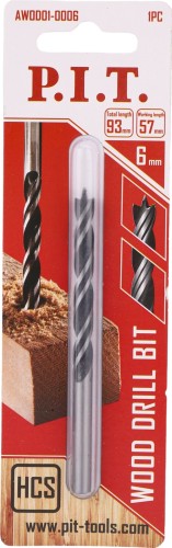 Сверло по дереву P.I.T. AWOD01-0006 спиральное 6x93мм - изображение 2