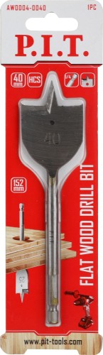 Сверло по дереву P.I.T. AWOD04-0040 перовое 40x152мм - изображение 2