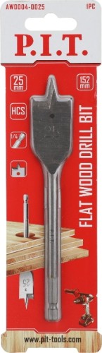 Сверло по дереву P.I.T. AWOD04-0025 перовое 25x152мм - изображение 2