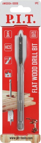 Сверло по дереву P.I.T. AWOD04-0006 перовое 6x152мм - изображение 2