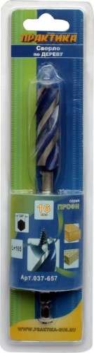 Сверло по дереву ПРАКТИКА винтовое 16х165 мм 037-657 037-657