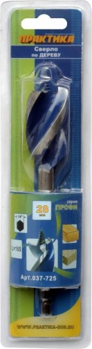 Сверло по дереву ПРАКТИКА винтовое 28х165 мм 037-725 037-725