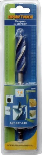 Сверло по дереву ПРАКТИКА винтовое 14х165 мм 037-640 037-640