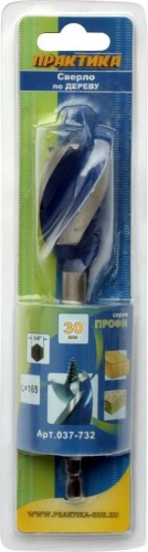 Сверло по дереву ПРАКТИКА винтовое 30х165 мм 037-732 037-732
