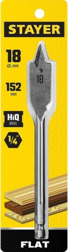 Сверло по дереву STAYER FLAT 18x152мм, перовое 2950-18_z01 - изображение 2