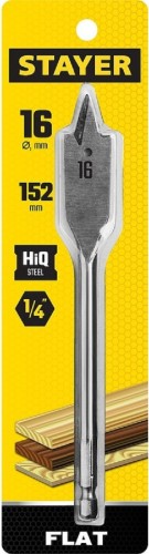 Сверло по дереву STAYER FLAT 16x152мм, перовое 2950-16_z01 - изображение 2