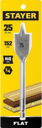 Сверло по дереву STAYER FLAT 25x152мм, перовое 2950-25_z01 - изображение 2