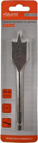 Сверло по дереву Sturm 1055-07-24 перовое 24мм, шестигр. хвостовик - изображение 4