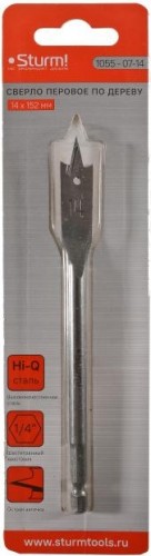 Сверло по дереву Sturm 1055-07-14 перовое 14мм, шестигр. хвостовик - изображение 2