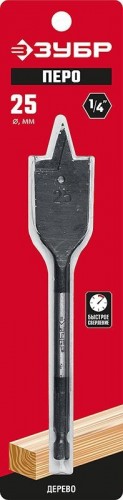 Сверло по дереву ЗУБР МАСТЕР 25x152мм, по с боковыми подрезателями 29505-25_z01 - изображение 2