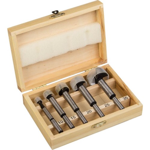 Сверло по дереву ЗУБР МАСТЕР 5 шт., 10-15-20-25-35мм, набор форстнера фанере, д 2994-H5_z01