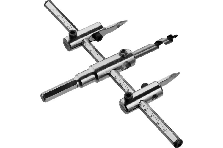 Сверло по дереву ЗУБР МАСТЕР регулируемое двухрезцовое "БАЛЕРИНКА", d=40-200мм, 29440-200 - изображение 3