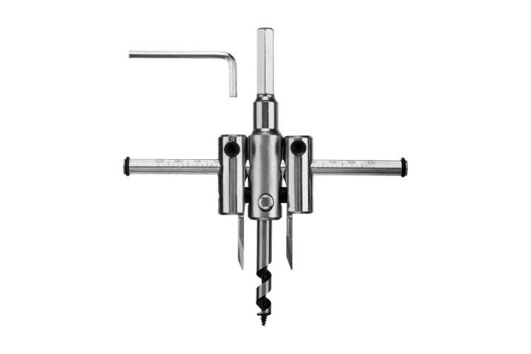 Сверло по дереву ЗУБР МАСТЕР регулируемое двухрезцовое "БАЛЕРИНКА", d=40-120мм, 29440-120
