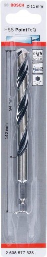 Сверло по металлу BOSCH 11,0 х 87/133 мм, HSS PointTeQ с шестигранным хвостовиком 2608577538