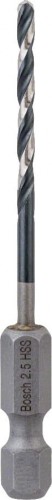 Сверло по металлу BOSCH 2,5 х 30/69 мм, Impact Control с шестигранным хвостовиком 2608577047