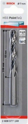 Сверло по металлу BOSCH 6,8 х 69/109 мм, HSS PointTeQ с шестигранным хвостовиком 2608577530