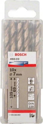 Сверло по металлу BOSCH HSS-CO 7 мм 10шт 2608585892 - изображение 2