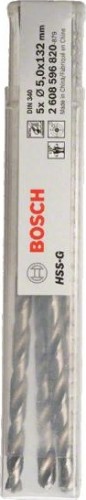 Сверло по металлу BOSCH HSS-G 5x87 мм 5шт удлиненных 2608596820 - изображение 2