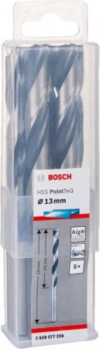 Сверло по металлу BOSCH HSS PointTeQ 13 мм 5шт 2608577298 - изображение 2