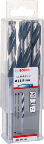 Сверло по металлу BOSCH HSS PointTeQ 11.5 мм 5шт 2608577283 - изображение 2