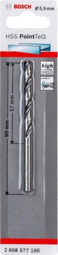 Сверло по металлу BOSCH HSS PointTeQ 5.5 мм 2608577166 - изображение 2