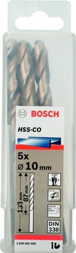 Сверло по металлу BOSCH кобальтовое 10.0 мм (уп5шт) 2608585898