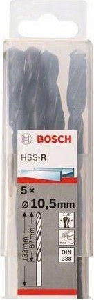 Сверло по металлу BOSCH шлифованное 10.5 мм (5 шт.) 2607018437