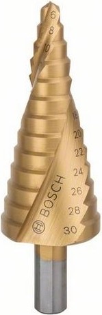 Сверло по металлу  BOSCH ступенчатое 6-30 мм HSS-TiN 2608587430