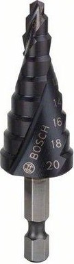 Сверло по металлу  BOSCH ступенчатое 4-20 мм HSS-AlTiN с шестигранным хвостовиком 2608588070