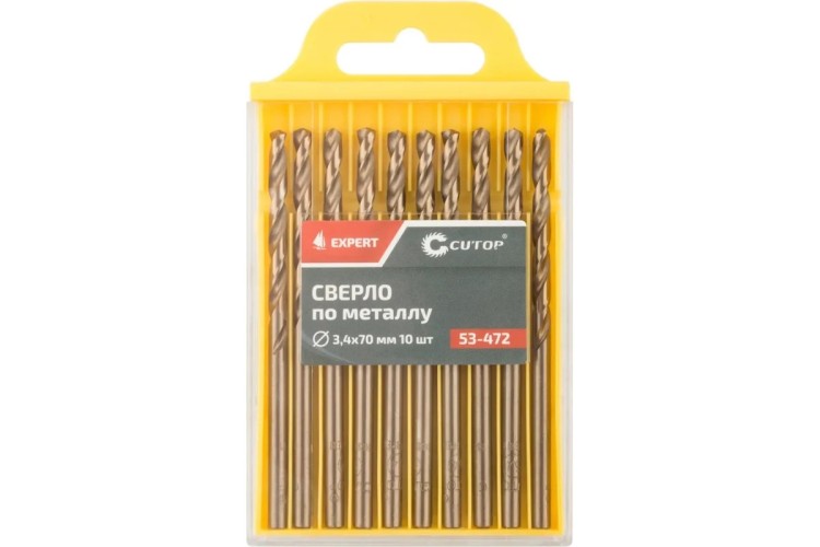 Сверло по металлу Cutop EXPERT 3,4х70 мм (10 шт) 53-472 - изображение 2