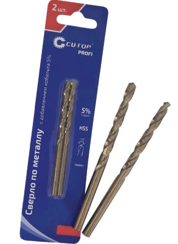 Сверло по металлу Cutop Profi 3,6x70 мм с кобальтом 5%, 2 шт. 48-368