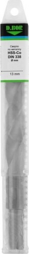 Сверло по металлу D.BOR HSS-Co 18.0х130/191 мм кобальтовое с хв. 13 мм cobalt 5%, din 338 D-TD-338-CO5-180-01 - изображение 2