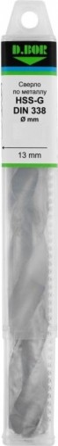Сверло по металлу D.BOR HSS-G 23.0х140/205 мм шлифованное с хв. 13 мм DIN  338 D-TD-338-HSS-230-01 - изображение 2